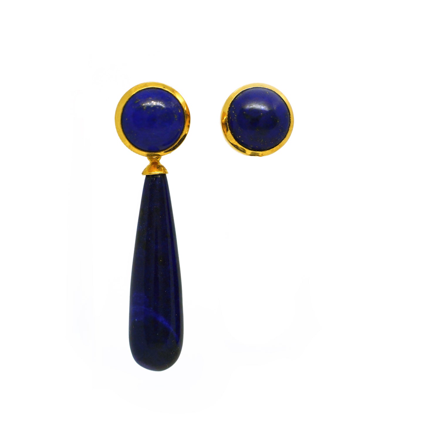 Lapis Lazuli Gold Stud Earrings - AMILLA Jewelry