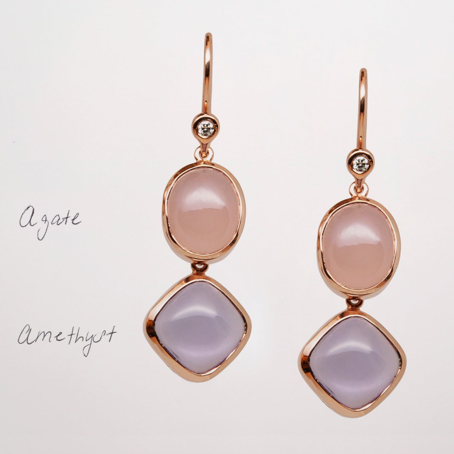 Pink Gemstone Earrings - Amilla Jewelry